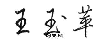 駱恆光王玉苹行書個性簽名怎么寫