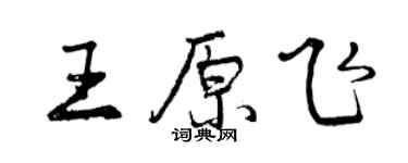 曾慶福王原飛行書個性簽名怎么寫