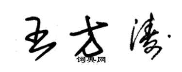 朱錫榮王方濤草書個性簽名怎么寫