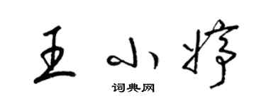 梁錦英王小婷草書個性簽名怎么寫