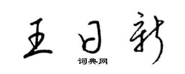 梁錦英王日新草書個性簽名怎么寫