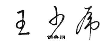 駱恆光王少虎草書個性簽名怎么寫