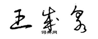 曾慶福王成泉草書個性簽名怎么寫