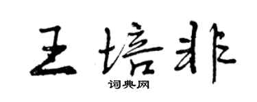 曾慶福王培非行書個性簽名怎么寫