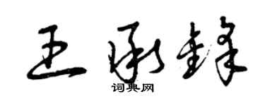 曾慶福王承鋒草書個性簽名怎么寫