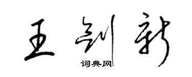 梁錦英王劍新草書個性簽名怎么寫