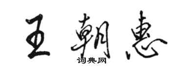 駱恆光王朝惠行書個性簽名怎么寫