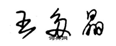 朱錫榮王多晶草書個性簽名怎么寫