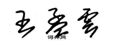 朱錫榮王孟雲草書個性簽名怎么寫