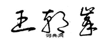 曾慶福王朝峰草書個性簽名怎么寫