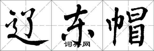 翁闓運遼東帽楷書怎么寫