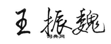 駱恆光王振魏行書個性簽名怎么寫