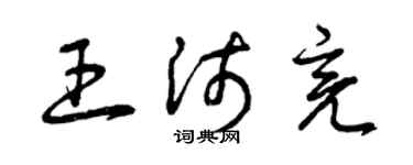 曾慶福王沛亮草書個性簽名怎么寫