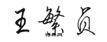 駱恆光王繁貞行書個性簽名怎么寫