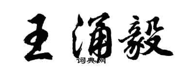 胡問遂王涌毅行書個性簽名怎么寫