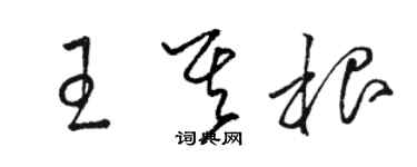 駱恆光王其根草書個性簽名怎么寫