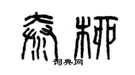 曾慶福秦柳篆書個性簽名怎么寫