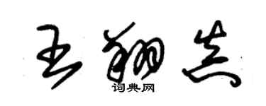 朱錫榮王翔真草書個性簽名怎么寫