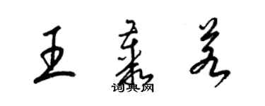 梁錦英王叢若草書個性簽名怎么寫