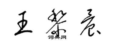 梁錦英王黎晨草書個性簽名怎么寫