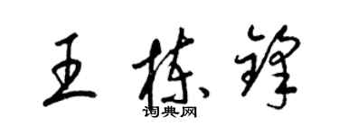 梁錦英王棟鋒草書個性簽名怎么寫