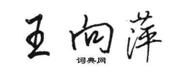 駱恆光王向萍行書個性簽名怎么寫