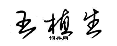 朱錫榮王植生草書個性簽名怎么寫