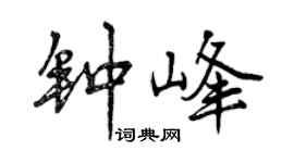 曾慶福鍾峰行書個性簽名怎么寫