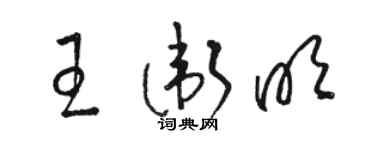 駱恆光王衛明草書個性簽名怎么寫