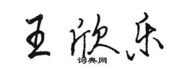 駱恆光王欣樂行書個性簽名怎么寫