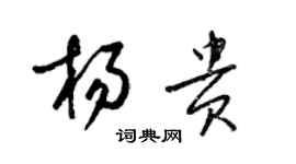梁錦英楊貴草書個性簽名怎么寫