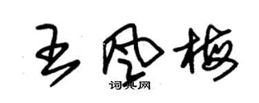 朱錫榮王風梅草書個性簽名怎么寫