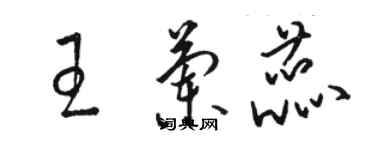 駱恆光王蘭蕊草書個性簽名怎么寫