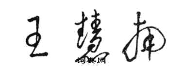 駱恆光王慧南草書個性簽名怎么寫