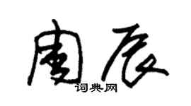 朱錫榮周辰草書個性簽名怎么寫