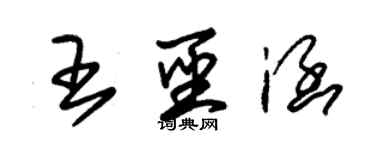 朱錫榮王聖涵草書個性簽名怎么寫