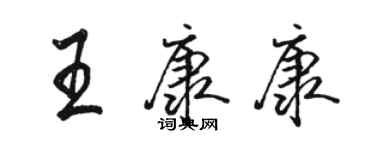 駱恆光王康康行書個性簽名怎么寫
