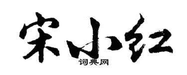 胡問遂宋小紅行書個性簽名怎么寫