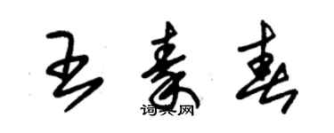 朱錫榮王秦春草書個性簽名怎么寫