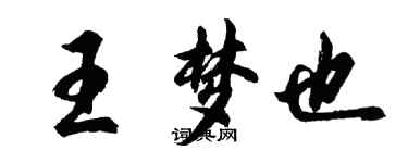 胡問遂王夢也行書個性簽名怎么寫