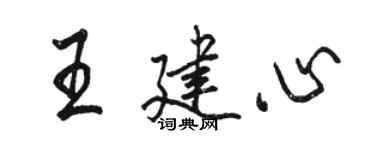 駱恆光王建心行書個性簽名怎么寫