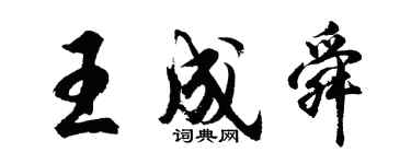 胡問遂王成舜行書個性簽名怎么寫