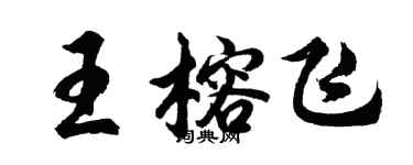 胡問遂王榕飛行書個性簽名怎么寫