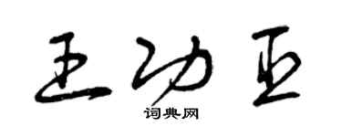 曾慶福王功臣草書個性簽名怎么寫