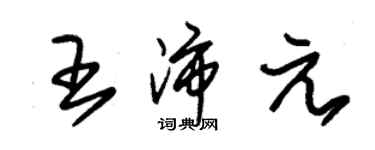 朱錫榮王沛元草書個性簽名怎么寫