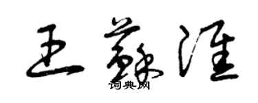 曾慶福王蘇淮草書個性簽名怎么寫