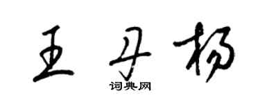 梁錦英王丹楊草書個性簽名怎么寫