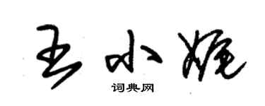 朱錫榮王小娓草書個性簽名怎么寫