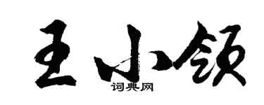 胡問遂王小領行書個性簽名怎么寫