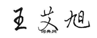 駱恆光王艾旭行書個性簽名怎么寫